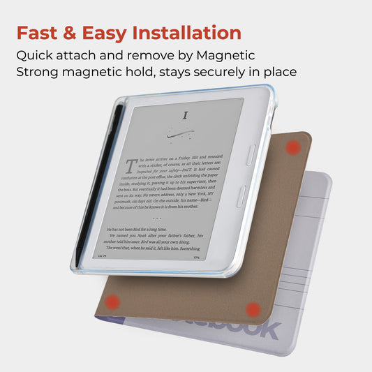 Campus Notebook Style Detachable Magnetic Folio for Kobo Libra Colour & Libra2