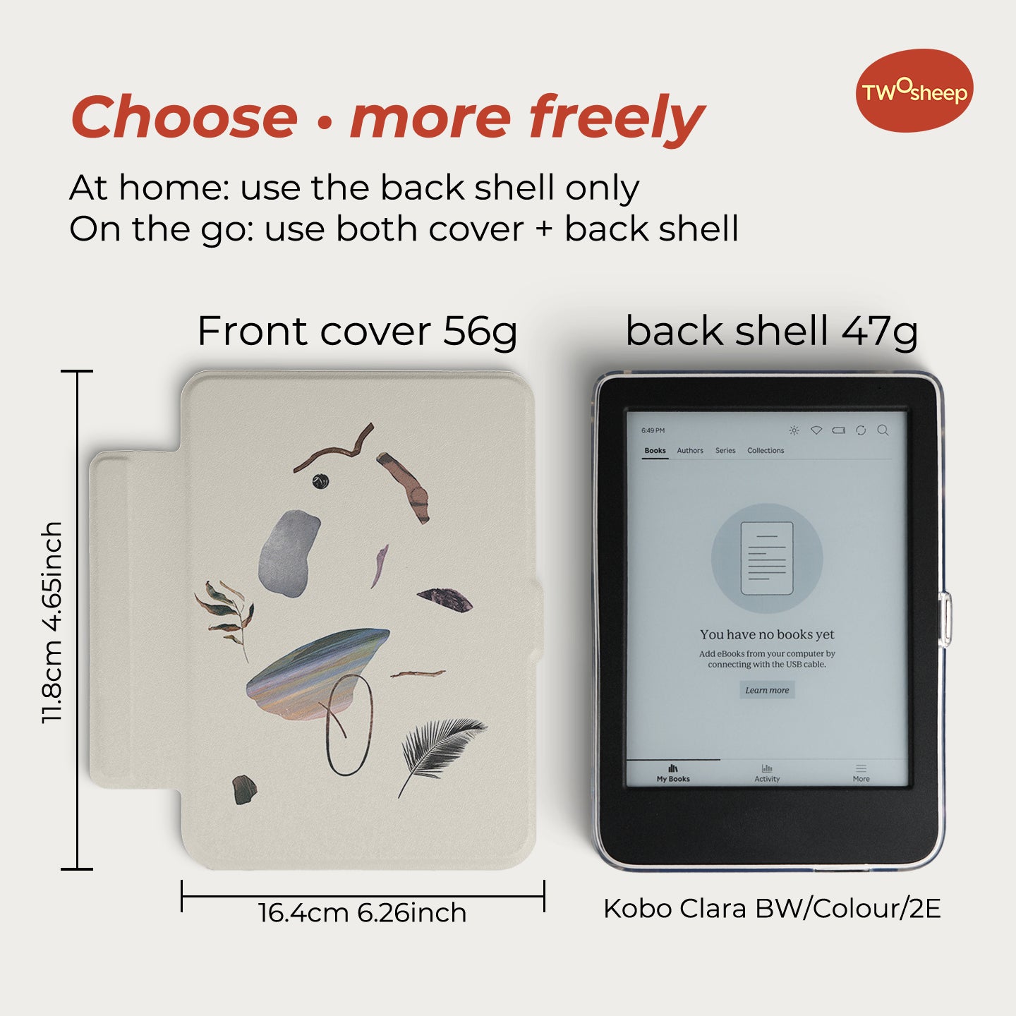 Abstract Art Detachable Case for Kobo Clara Colour Clara BW 2E