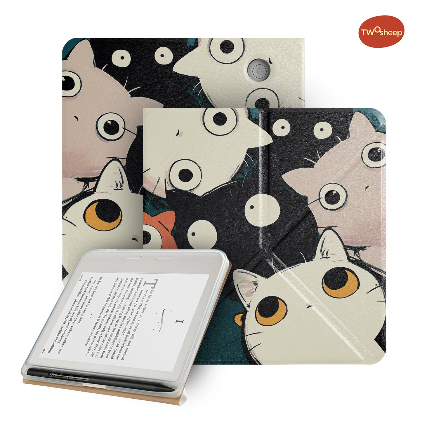 Cute Illustration Magnetic Case for Kobo Libra Colour Libra2