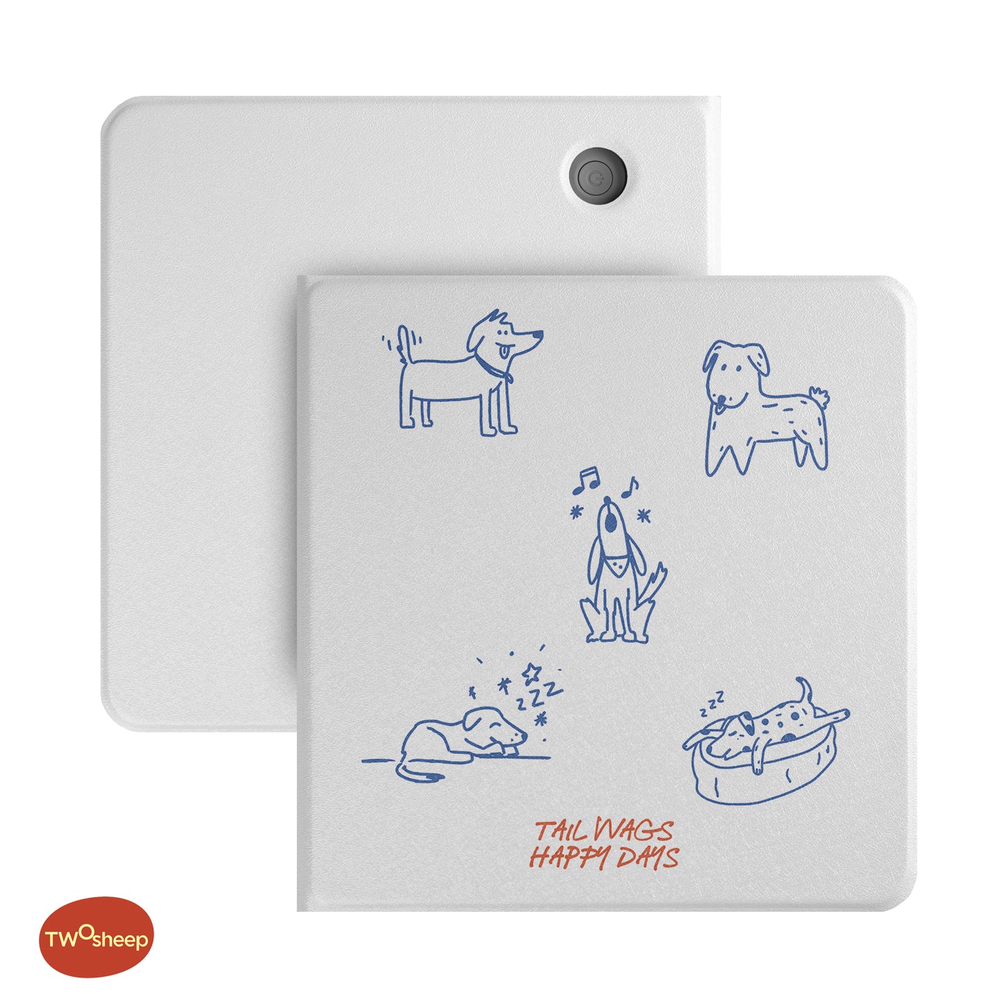 Cute Hand-Drawn Cats & Dogs Detachable Folio for Kobo Libra Colour & Libra2