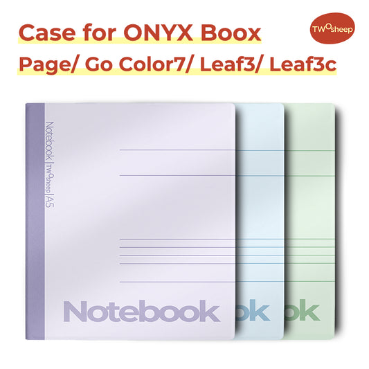 Twosheep Campus Notebook Style Cover for BOOX Go 7 / Go Color 7 Gen II / Page / Leaf3C