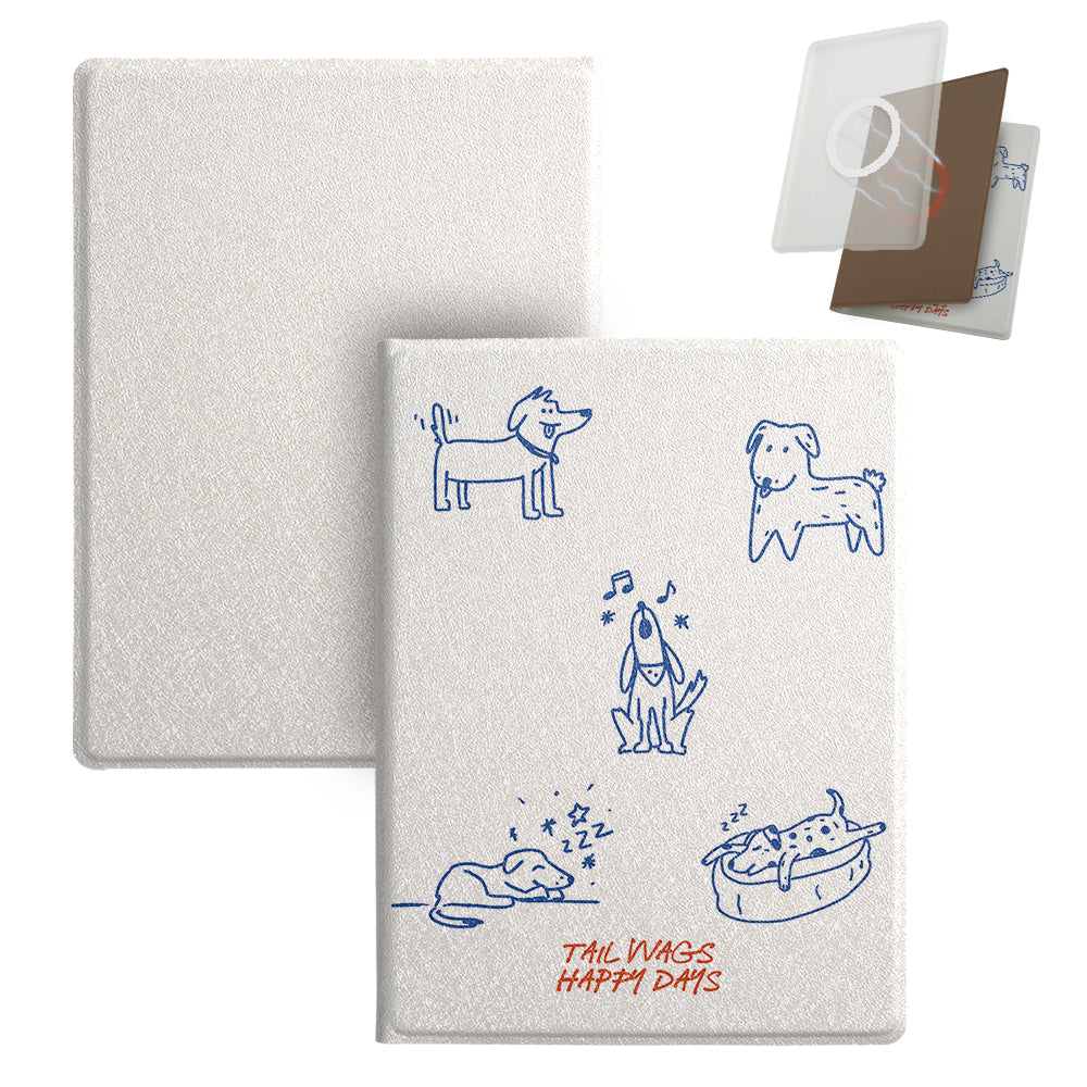 Line Art Cat and Dog Magnetic Detachable Cover Case for Boox Go6 Gen2