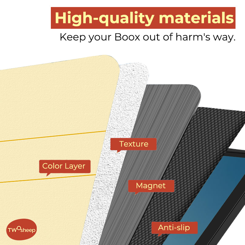 Twosheep Campus Notebook Style Cover for BOOX Go 7 / Go Color 7 Gen II / Page / Leaf3C