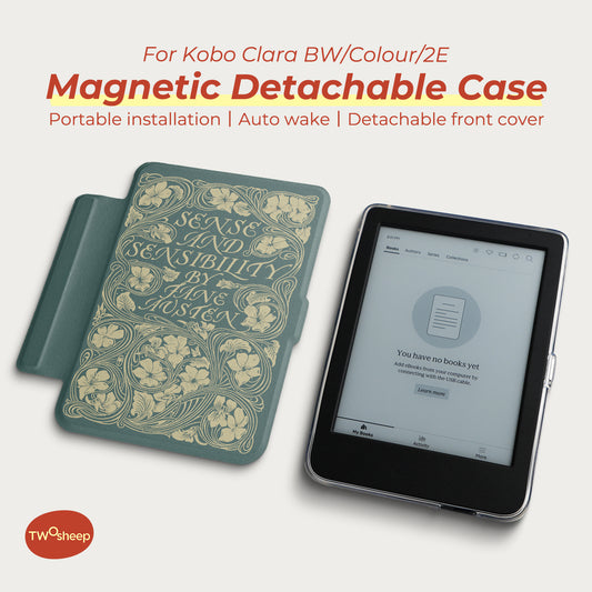 Vintage Book Detachable Case for Kobo Clara Colour BW 2E
