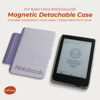 Campus Journal Detachable Magnetic Case for Kobo Clara Colour and Kobo Clara BW
