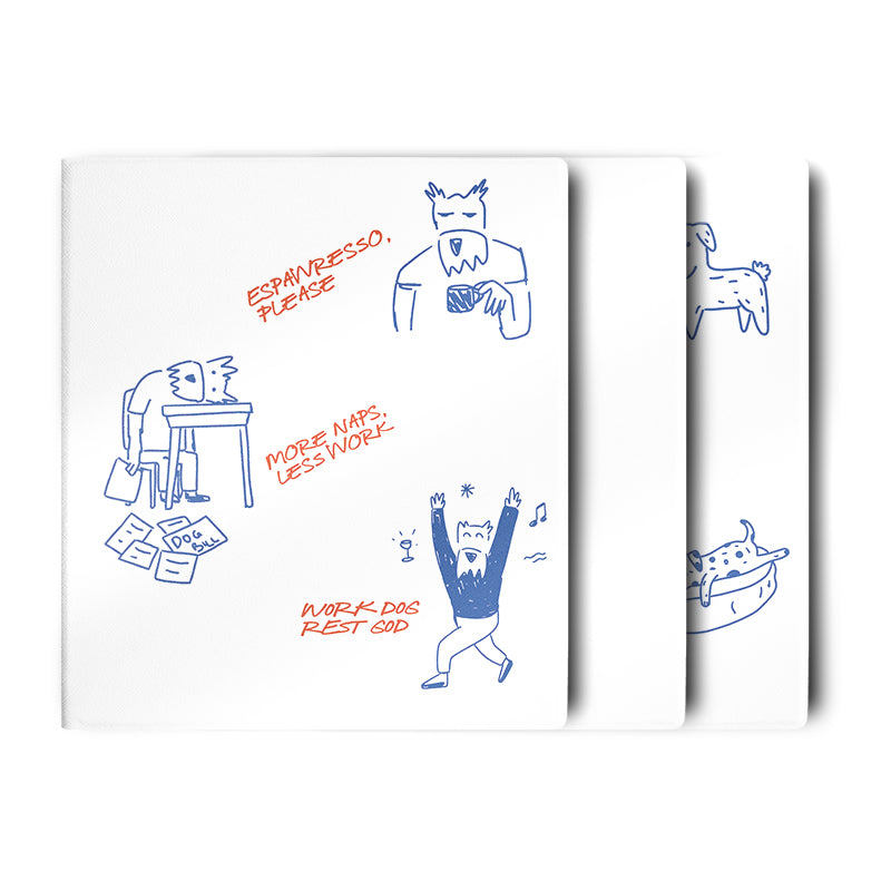 Hand-Drawn Line Dogs Magnetic Folio for Boox Go 7-inch Series