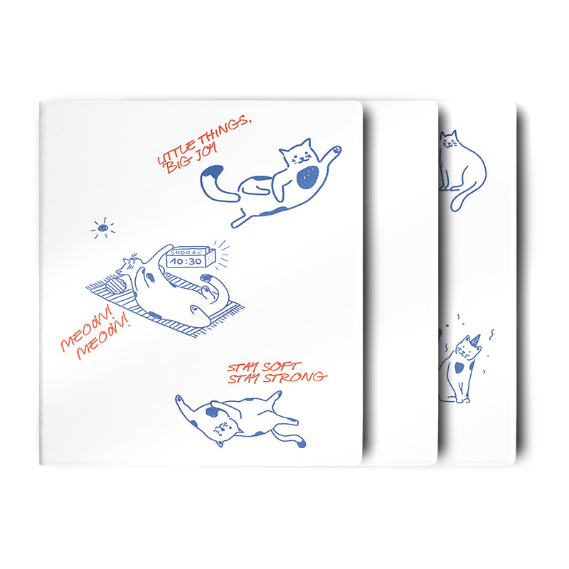 Hand-Drawn Line Cats Magnetic Folio for Boox Go 7-inch Series