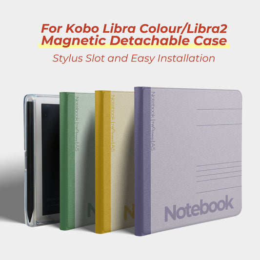 Campus Notebook Style Detachable Magnetic Folio for Kobo Libra Colour & Libra2