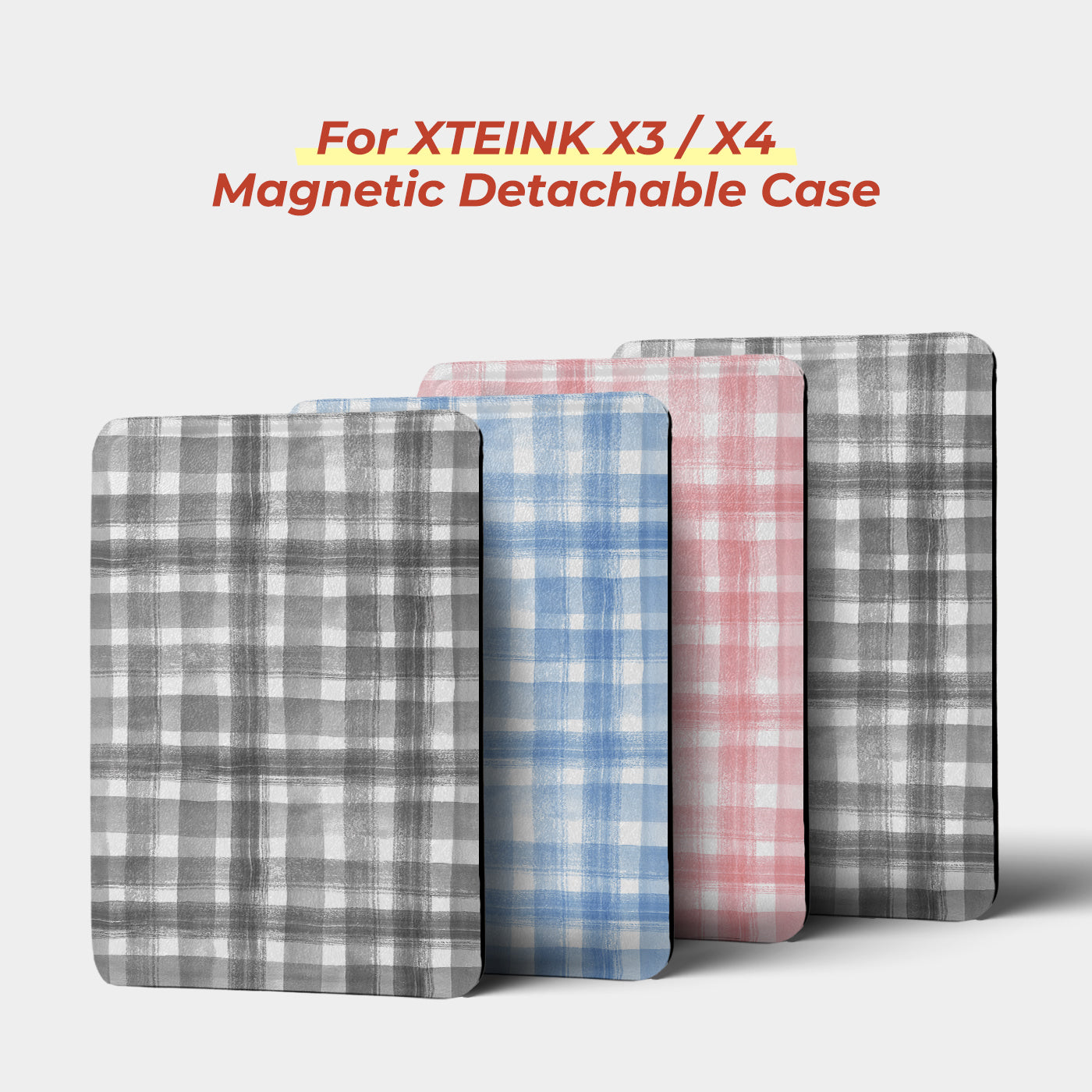 Grid Pattern Detachable Case for XTEINK X4 And XTEINK X4