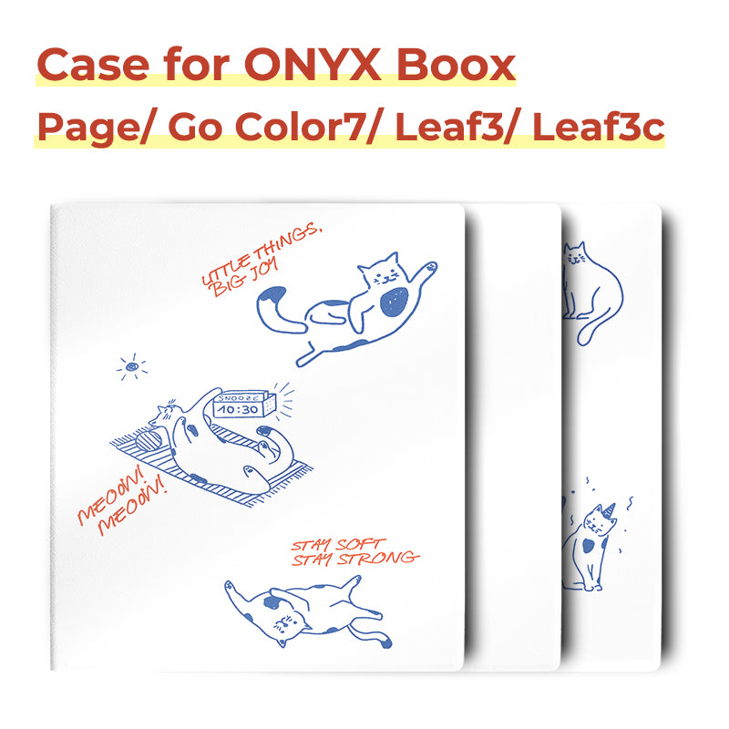 Hand-Drawn Line Cats Magnetic Folio for Boox Go 7-inch Series