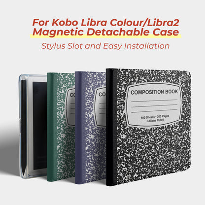 Composition Book Detachable Magnetic Folio for Kobo Libra Colour & Libra2