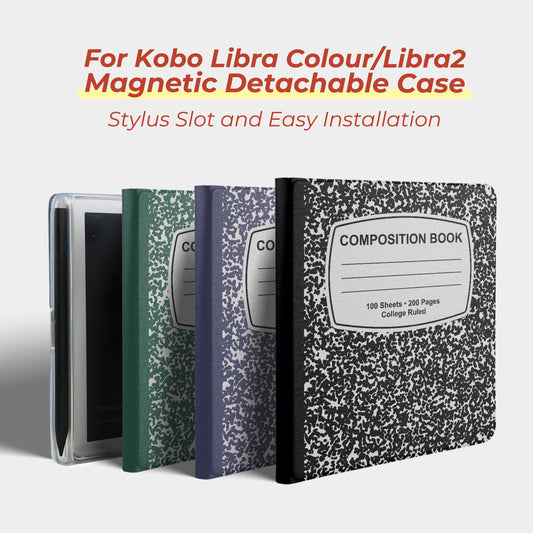 Composition Book Detachable Magnetic Folio for Kobo Libra Colour & Libra2