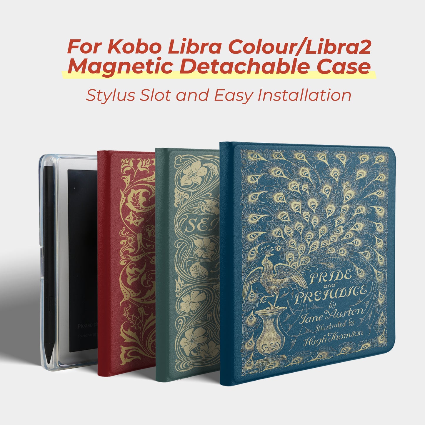 Pride and Prejudice Vintage Book Detachable Cover for Kobo Libra Colour & Libra2