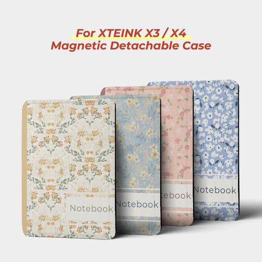 Floral Journal Detachable Case for XTEINK X4 / X3