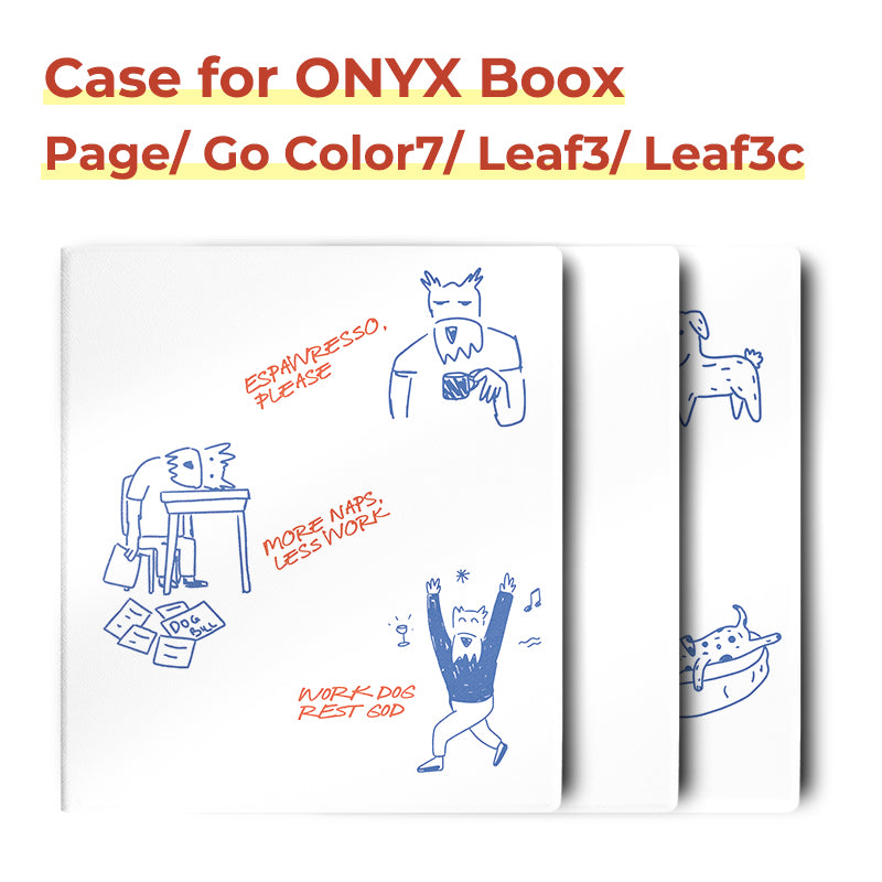 Hand-Drawn Line Dogs Magnetic Folio for Boox Go 7-inch Series