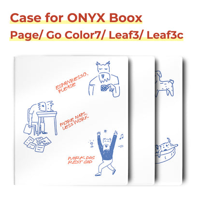 Hand-Drawn Line Dogs Magnetic Folio for Boox Go 7-inch Series