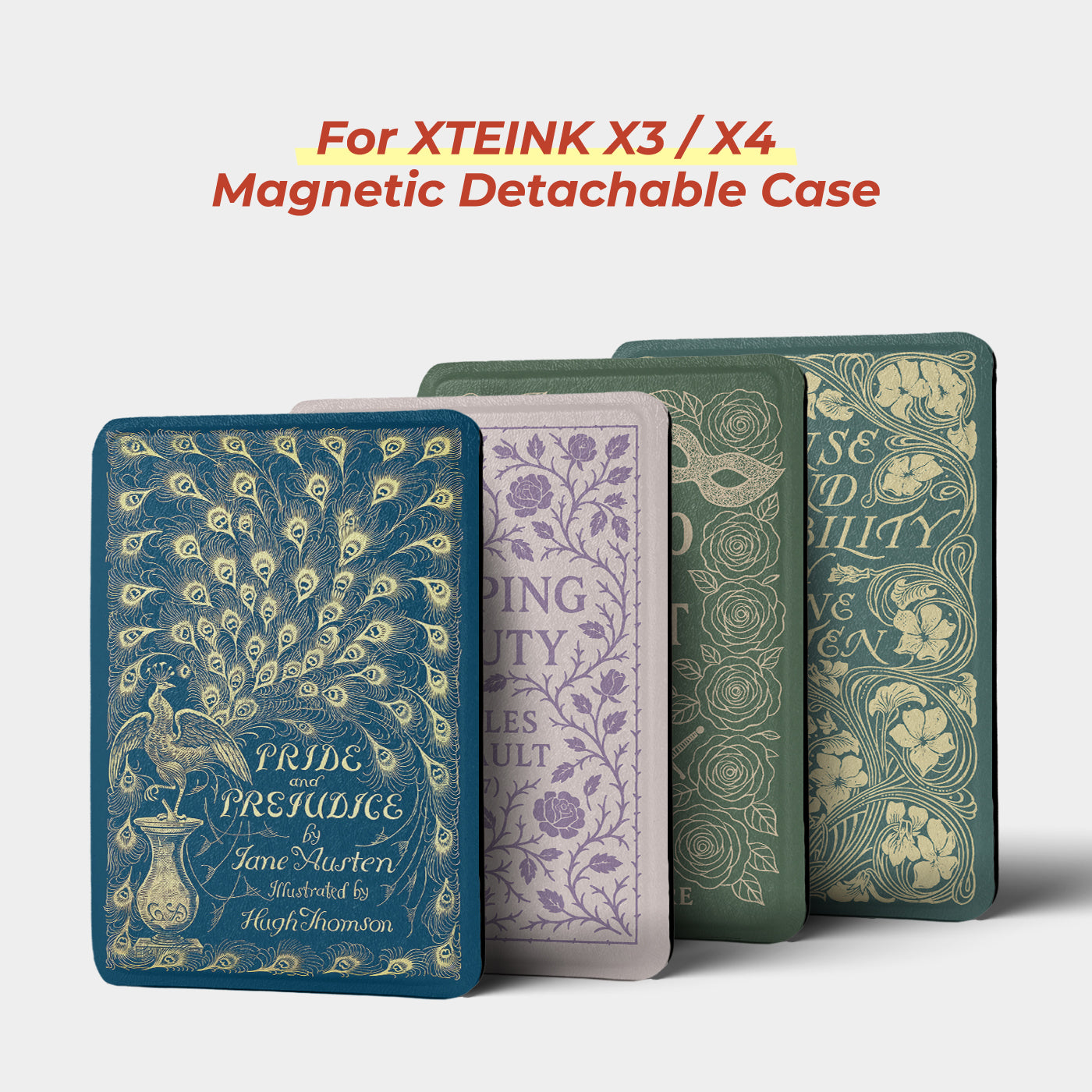 Vintage Book Detachable Case for XTEINK X3 And XTEINK X4