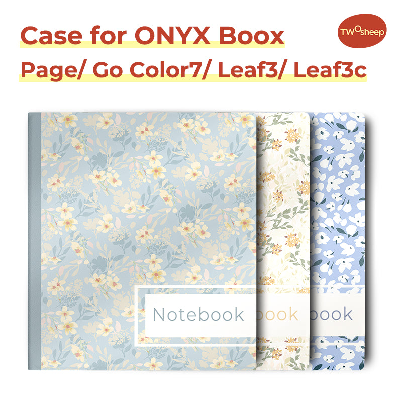 Twosheep Floral Magnetic Cover for BOOX Go 7 / Go Color 7 Gen II / Page / Leaf3C – Elegant Print