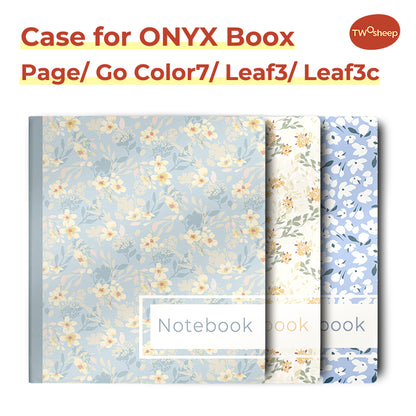 Twosheep Floral Magnetic Cover for BOOX Go 7 / Go Color 7 Gen II / Page / Leaf3C – Elegant Print