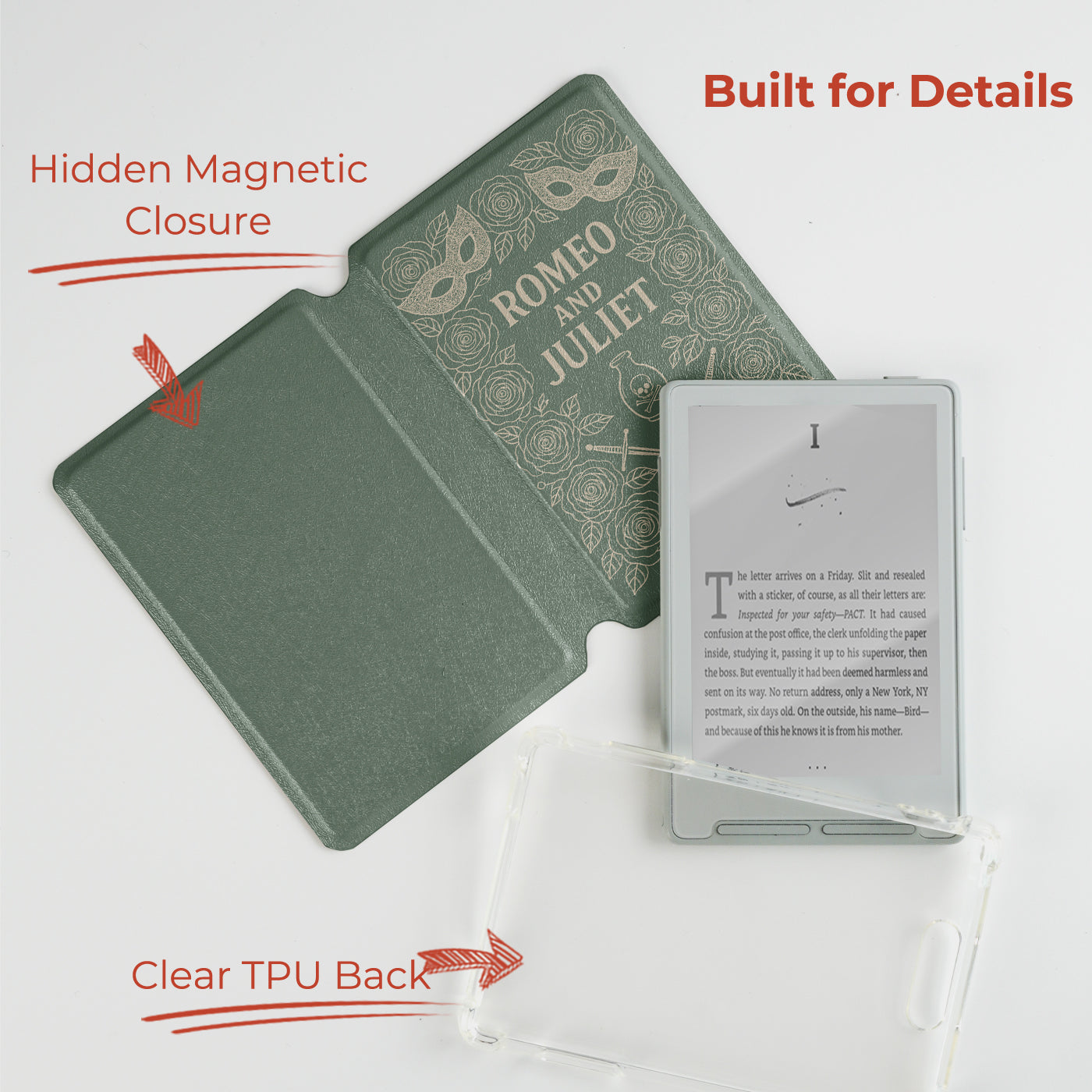Vintage Book Detachable Case for XTEINK X3 And XTEINK X4