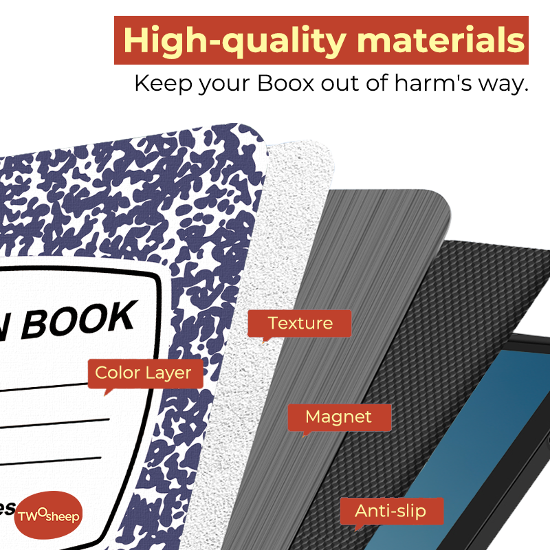 Composition Book Magnetic Case for Boox Go 7-inch Series