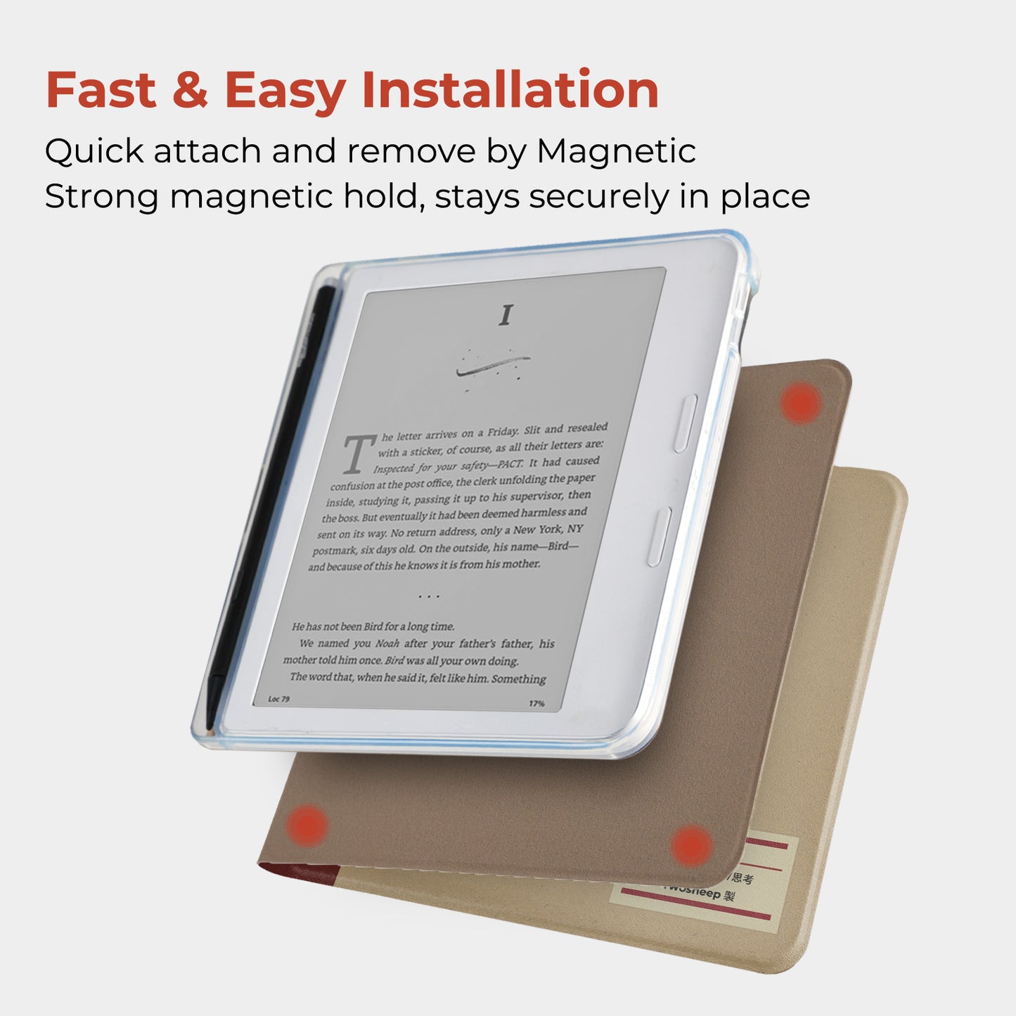 Notebook Detachable Magnetic Folio Cover for Kobo Libra Colour & Libra2