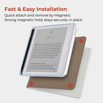 Minimalist Solid Color Detachable Magnetic Folio for Kobo Libra Colour & Libra2