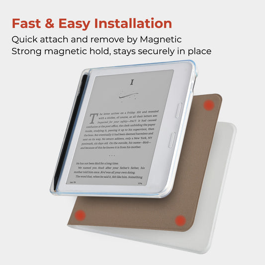 Minimalist Solid Color Detachable Magnetic Folio for Kobo Libra Colour & Libra2