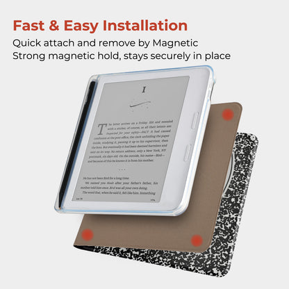 Composition Book Detachable Magnetic Folio for Kobo Libra Colour & Libra2