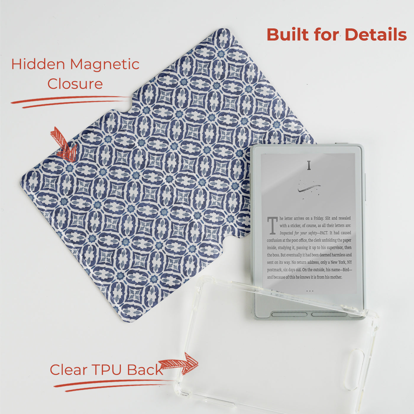 Traditional Pattern Detachable Case for XTEINK X3/X4