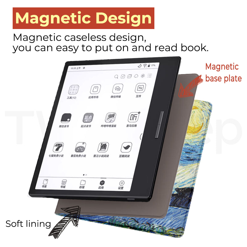 Twosheep Oil Painting Magnetic Cover for BOOX Go 7 / Color 7 Gen II / Page / Leaf3C