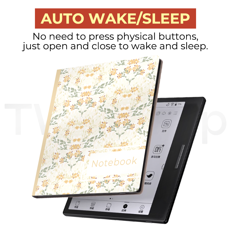 Floral Notebook Magnetic Folio for Boox Go 7-inch Series