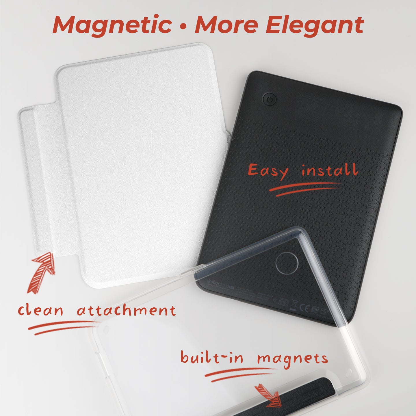 Minimalist Magnetic Detachable Case for Kobo Clara Colour / Clara2E / Clara BW