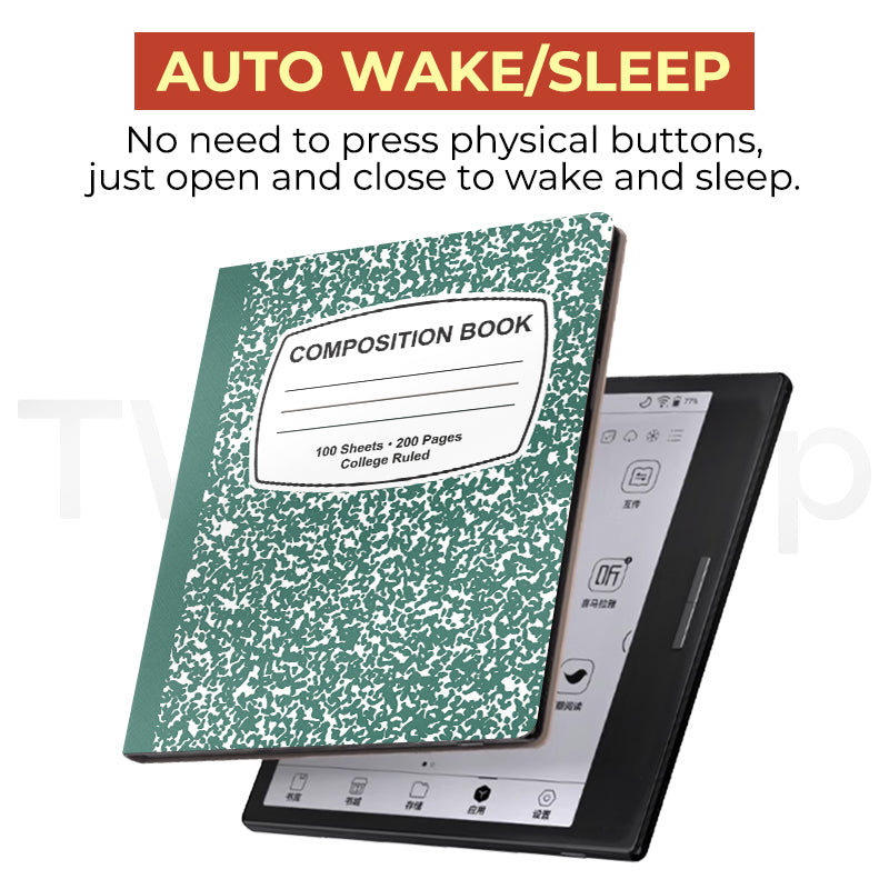 Twosheep Magnetic Smart Cover for BOOX Go 7 / Go Color 7 / Go Color 7 Gen II / Page / Leaf 3C / Leaf3 – Auto Sleep Wake, Ultra Slim Book-Style Case