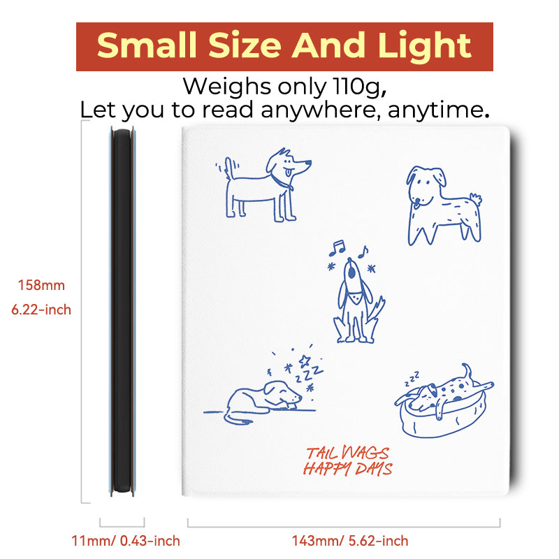 Hand-Drawn Line Dogs Magnetic Folio for Boox Go 7-inch Series