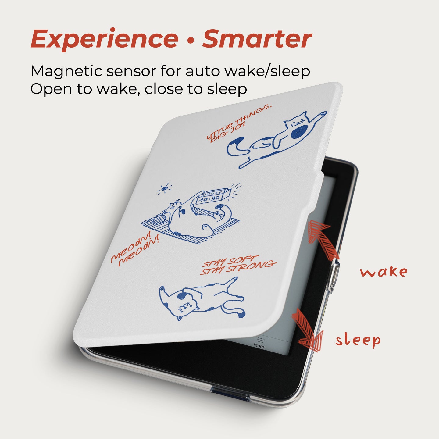 Hand-Drawn Pets Detachable Case for Kobo Clara Series