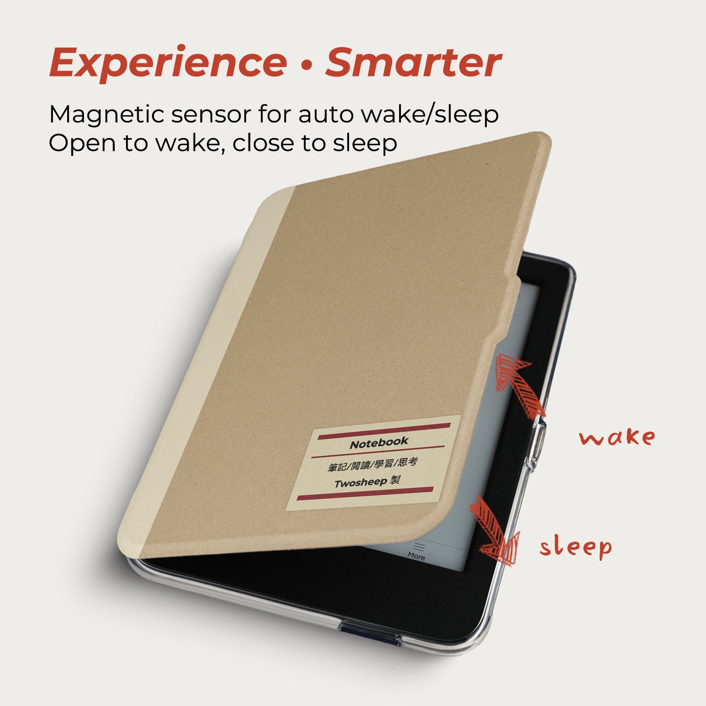 Notebook Detachable Magnetic Case for Kobo Clara Colour / Clara BW / Clara 2E