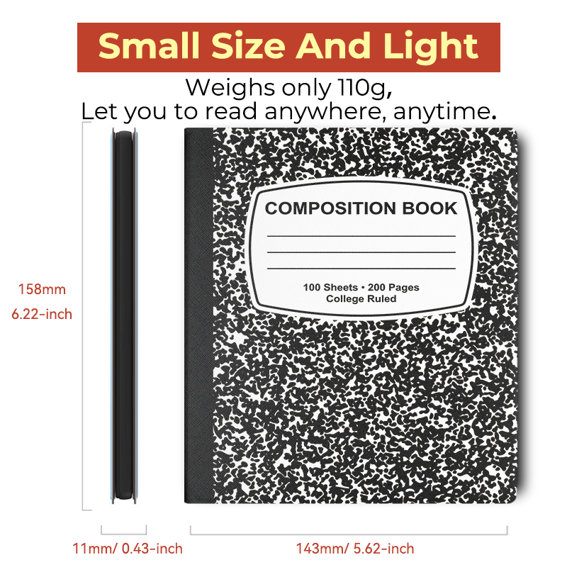 Composition Book Magnetic Case for Boox Go 7-inch Series