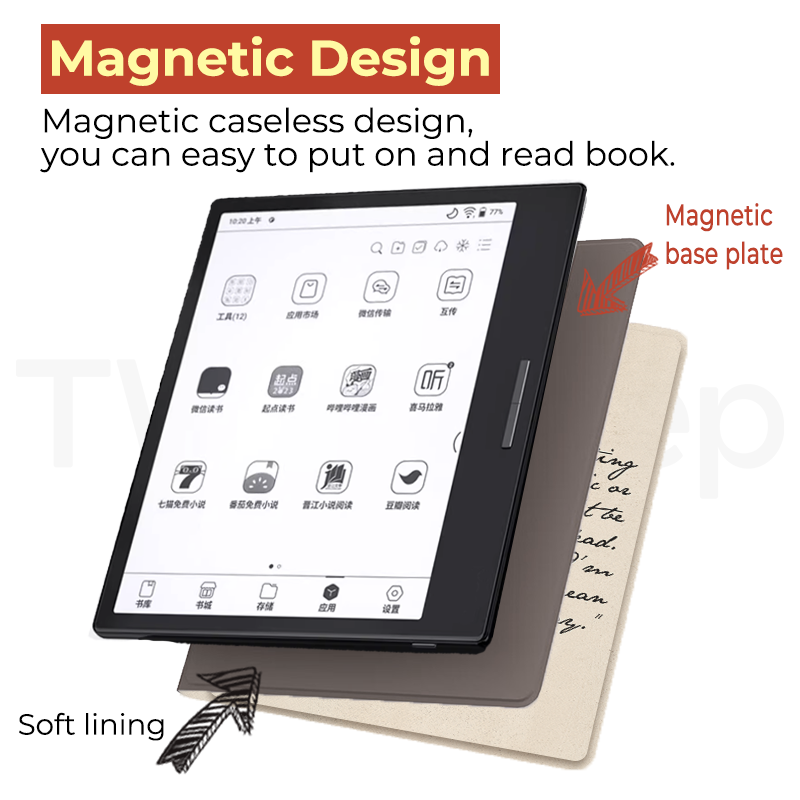 Vintage Book Magnetic Folio for Boox Go 7-inch Series