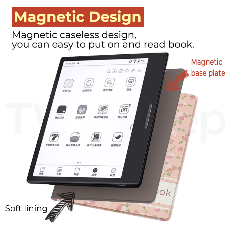 Floral Notebook Magnetic Folio for Boox Go 7-inch Series