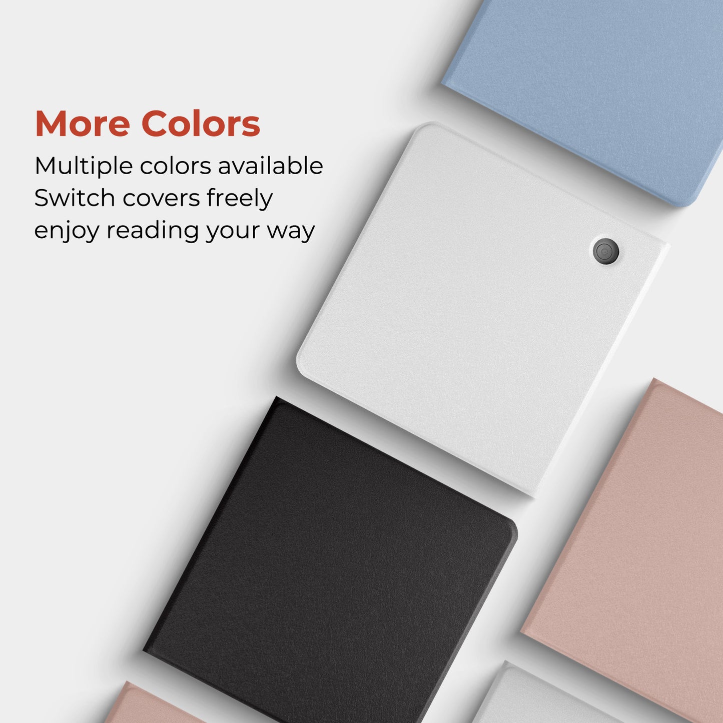 Minimalist Solid Color Detachable Magnetic Folio for Kobo Libra Colour & Libra2