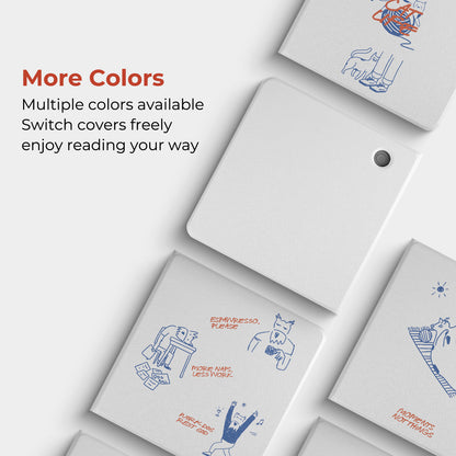 Cute Hand-Drawn Cats & Dogs Detachable Folio for Kobo Libra Colour & Libra2