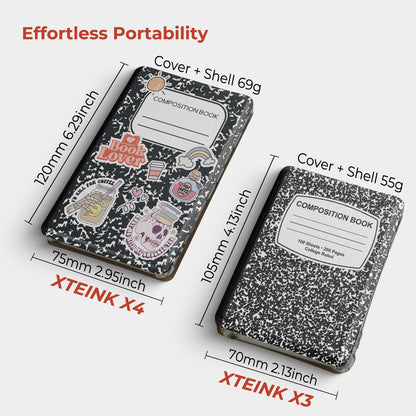 Composition Book Detachable Case for XTEINK X3/X4