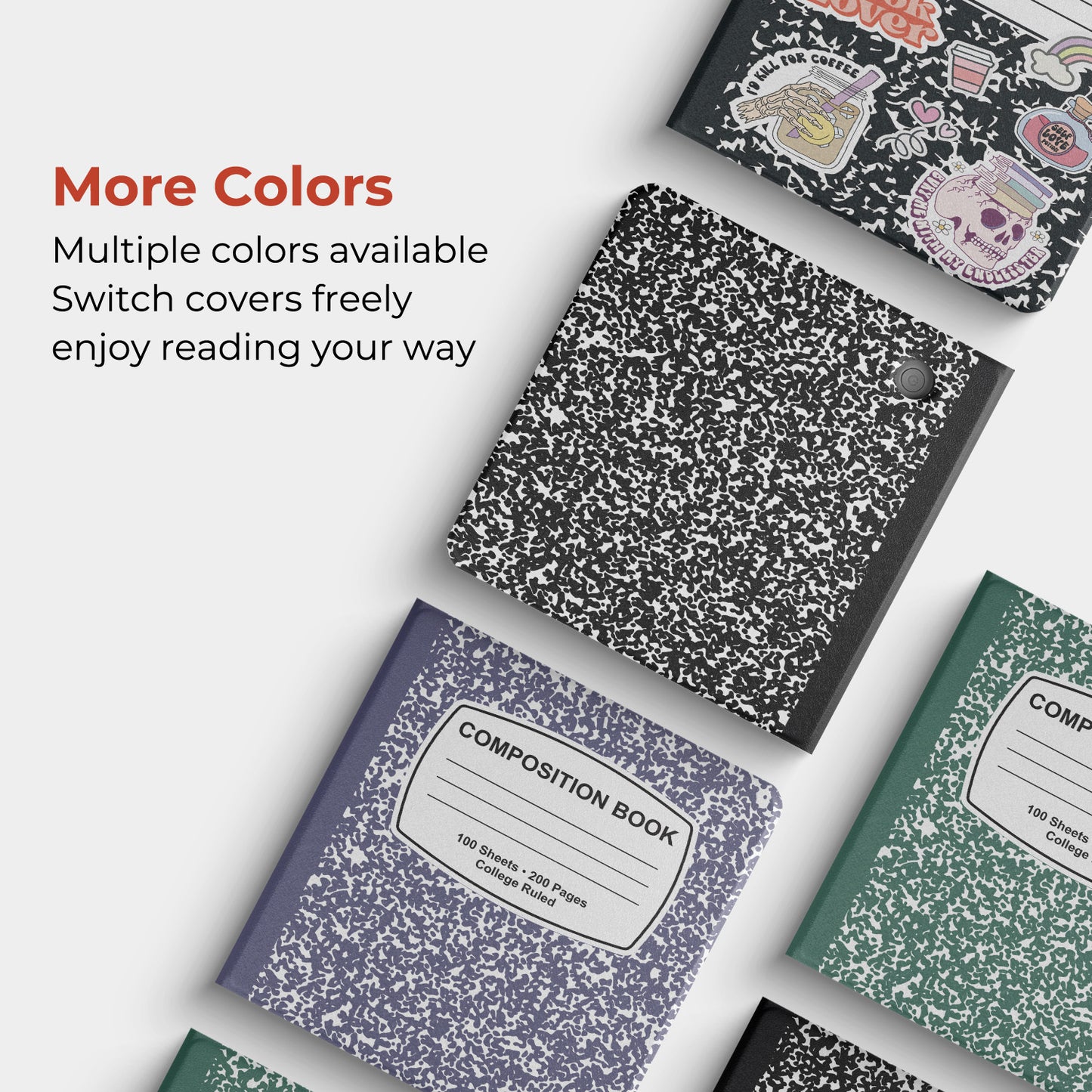 Composition Book Detachable Magnetic Folio for Kobo Libra Colour & Libra2