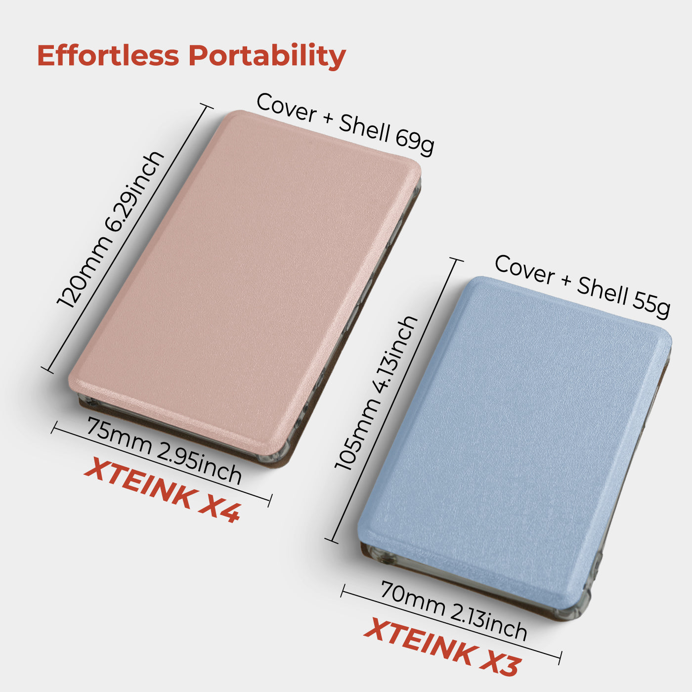 Solid Color Detachable Case for XTEINK X4 And XTEINK X3