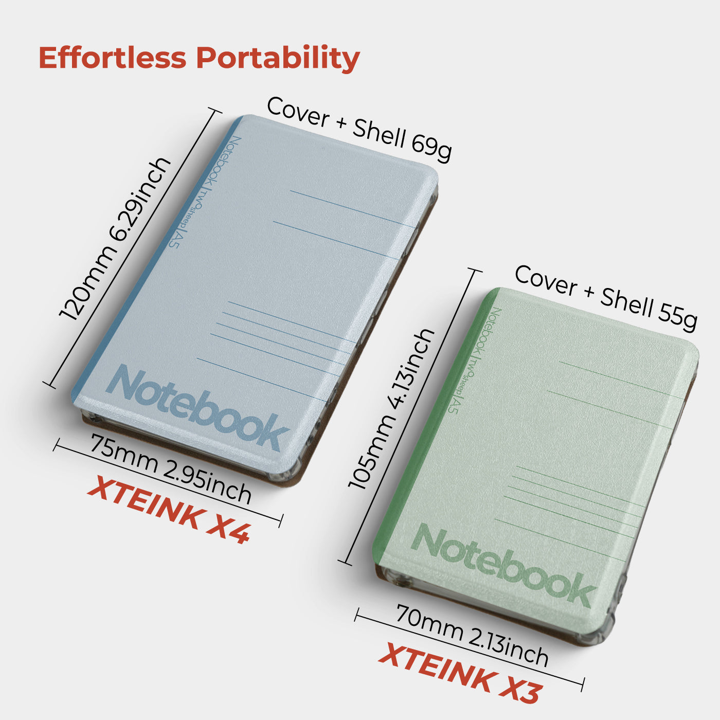 Classic Journal Detachable Case for XTEINK X4 / X3