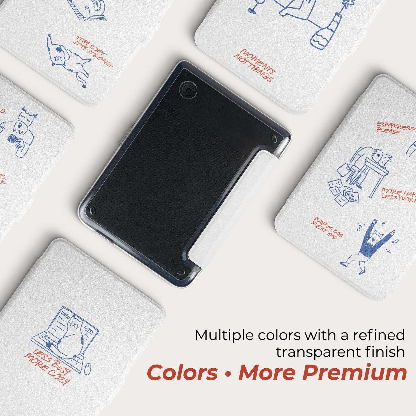 Hand-Drawn Pets Detachable Case for Kobo Clara Series