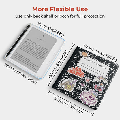 Composition Book Detachable Magnetic Folio for Kobo Libra Colour & Libra2