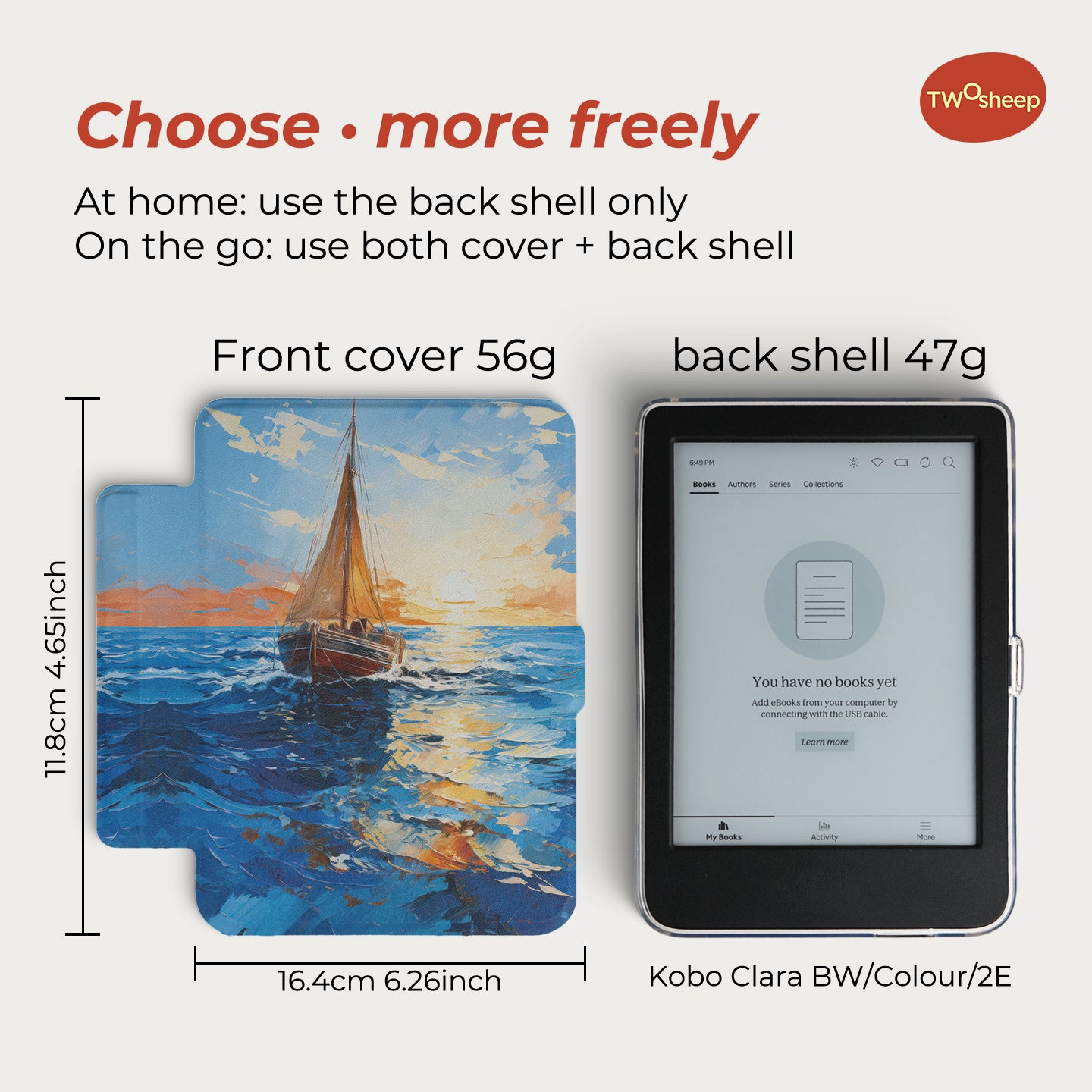 Scenic Illustration Detachable Case for Kobo Clara Colour BW 2E