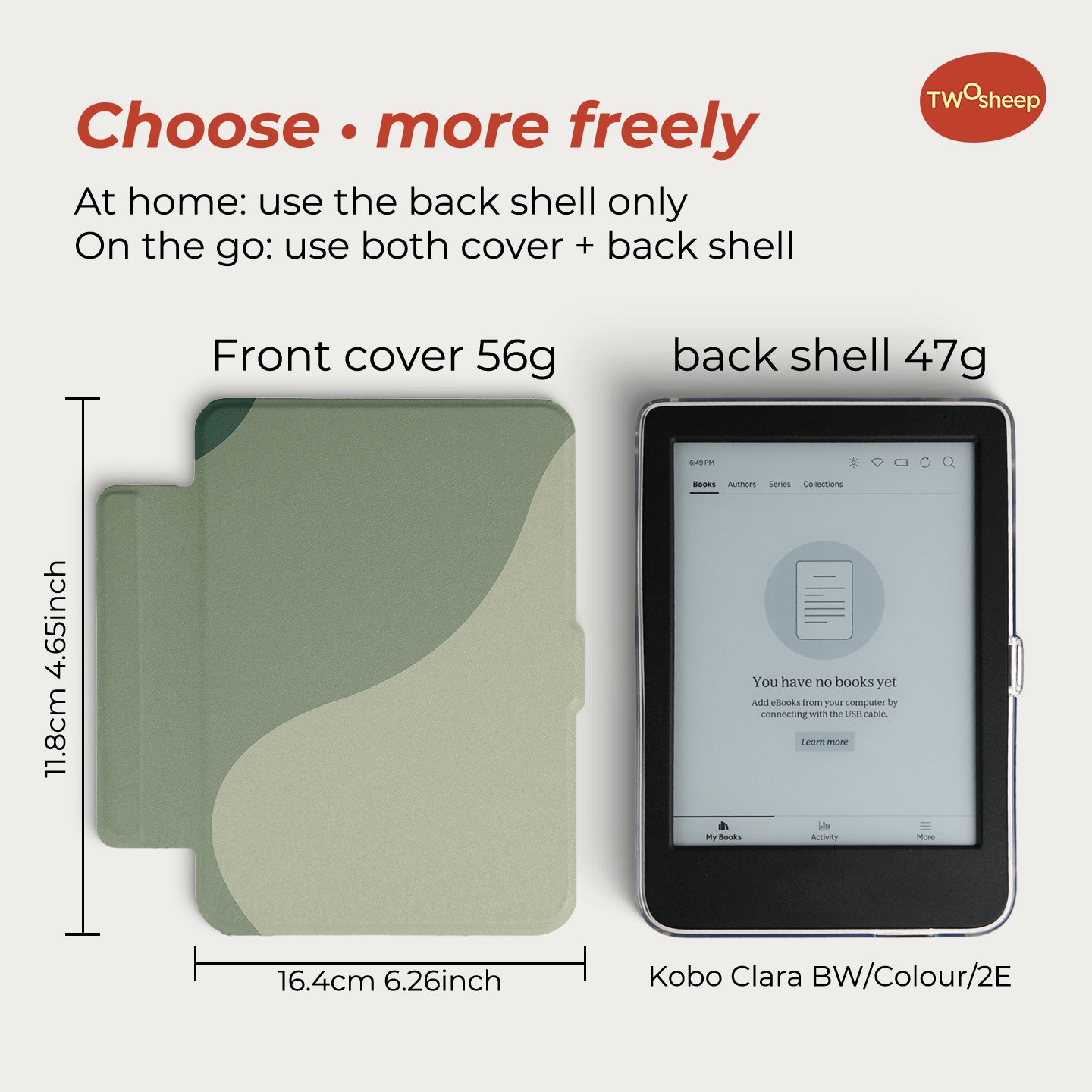 Minimalist Magnetic Detachable Case for Kobo Clara Colour / Clara2E / Clara BW